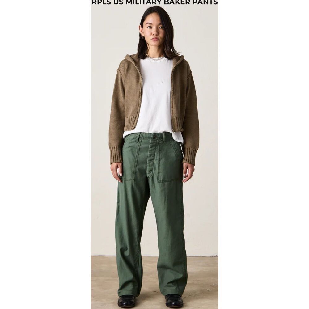 NSF / SRPLS US MILITARY BAKER PANTS in DARK OLIVE NWT Size 24